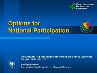 Options for National Participation