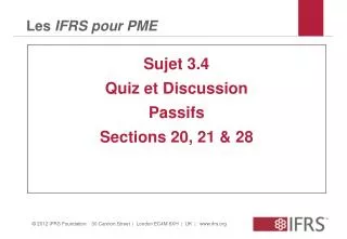 les ifrs pour pme