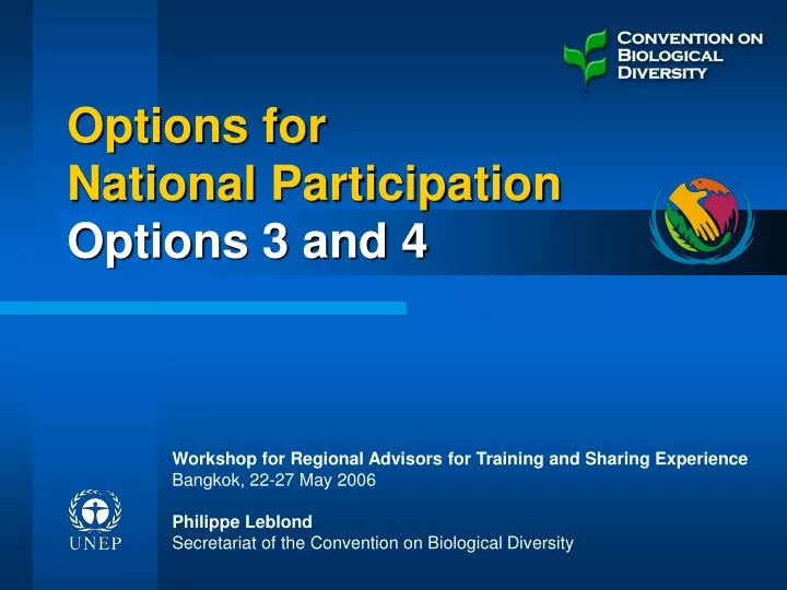 options for national participation options 3 and 4