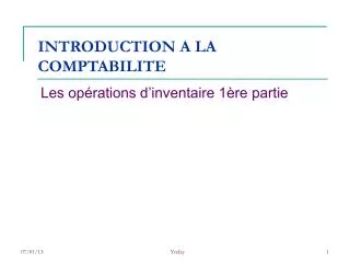 introduction a la comptabilite