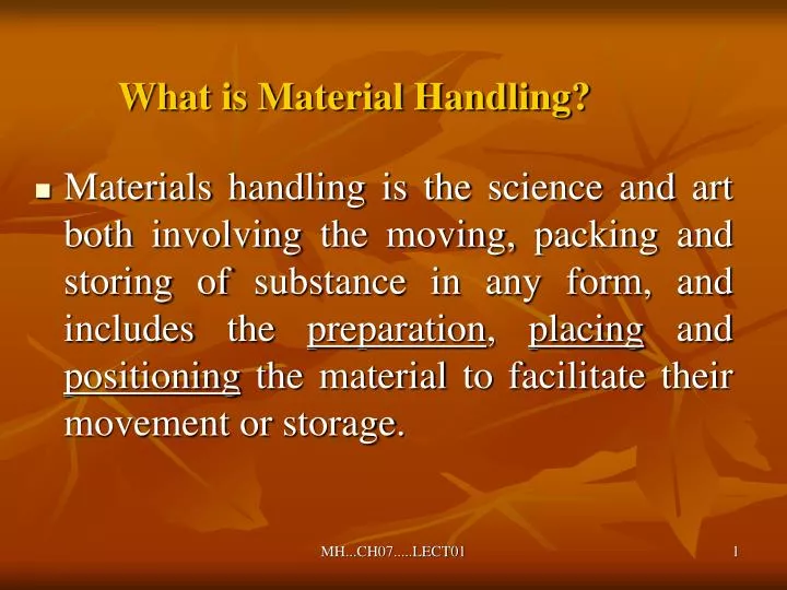 what is material handling