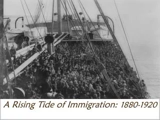 A Rising Tide of Immigration: 1880-1920