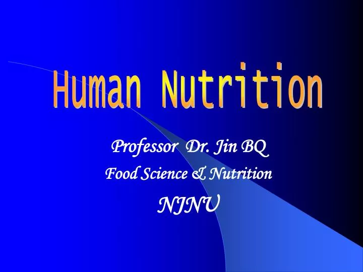 professor dr jin bq food science nutrition njnu