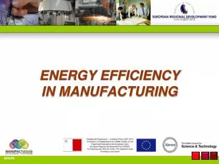 ENERGY EFFICIENCY IN MANUFACTURING