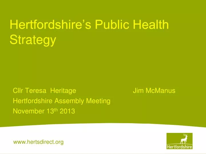 hertfordshire s public health strategy