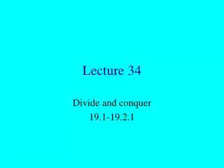 Lecture 34