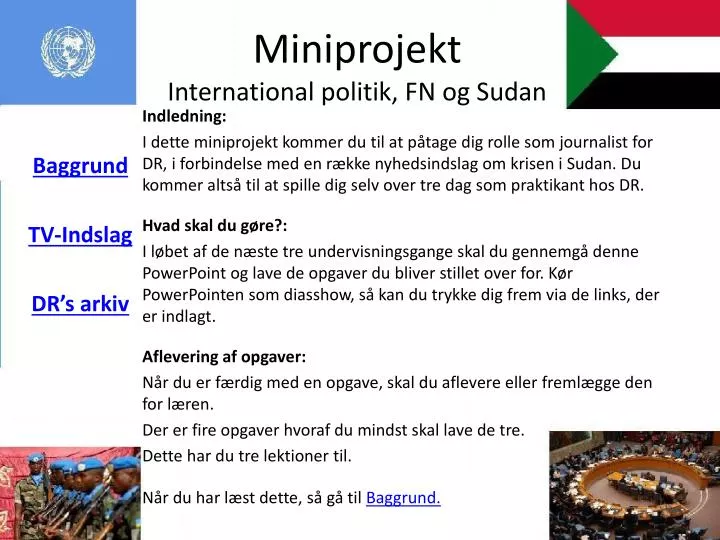 miniprojekt international politik fn og sudan