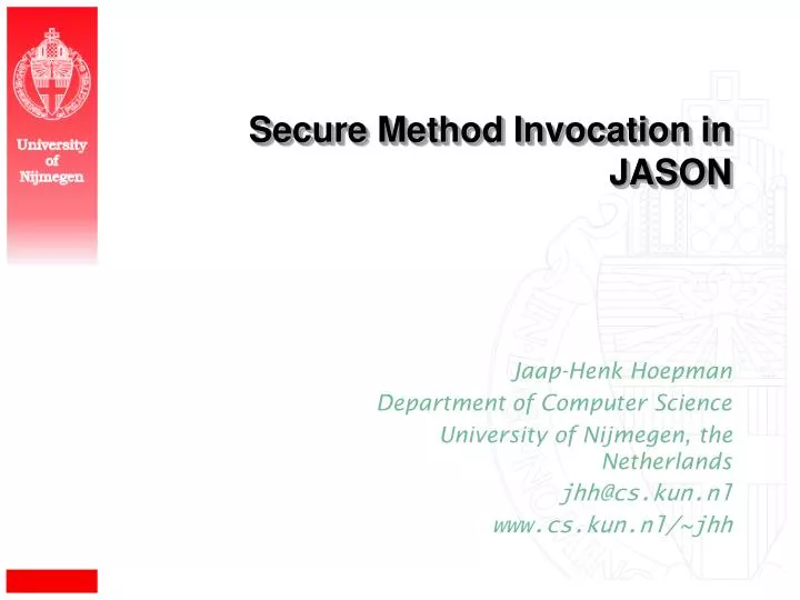 secure method invocation in jason