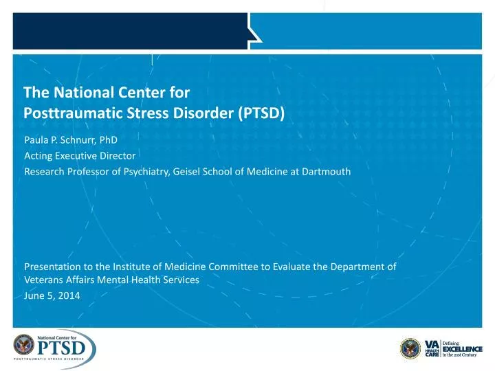 the national center for posttraumatic stress disorder ptsd
