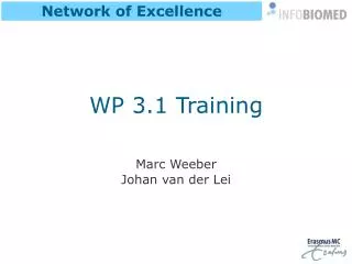 WP 3.1 Training