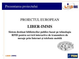 pre zentarea proiectului
