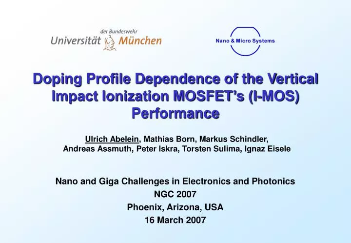 doping profile dependence of the vertical impact ionization mosfet s i mos performance