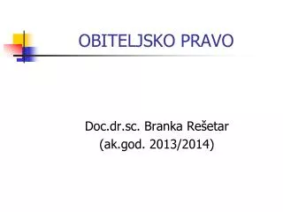 obiteljsko pravo