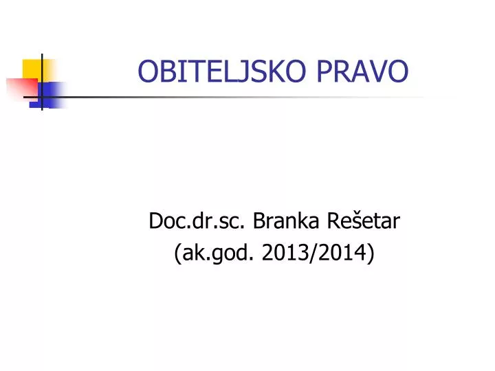 obiteljsko pravo