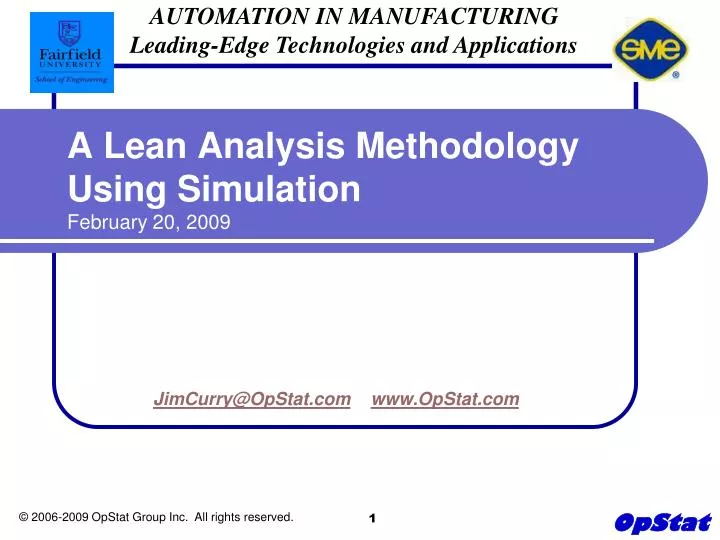 a lean analysis methodology using simulation february 20 2009