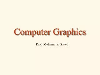 Computer Graphics