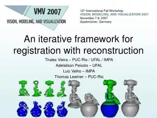 An iterative framework for registration with reconstruction