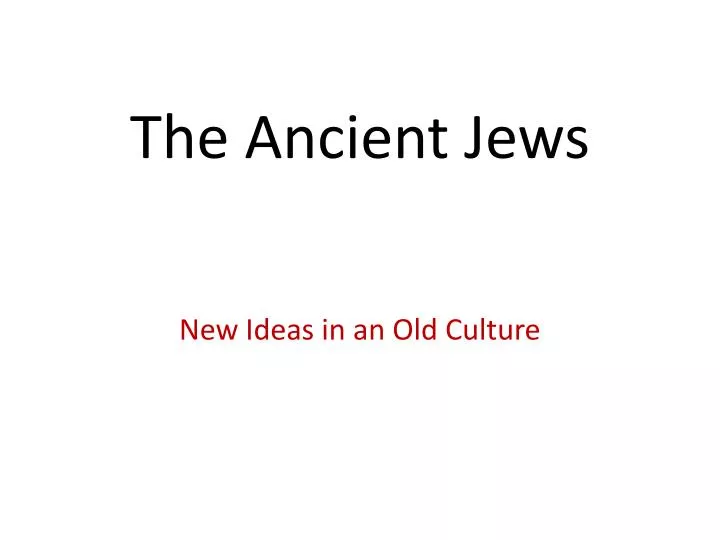 the ancient jews
