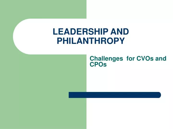 leadership and philanthropy