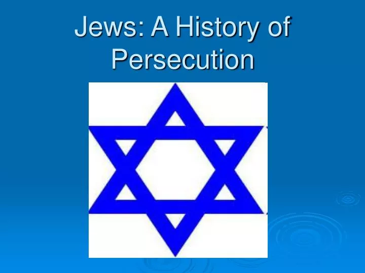 jews a history of persecution