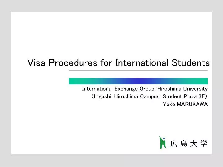 visa procedures for international students