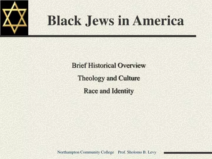 black jews in america