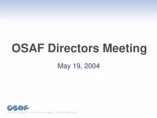 OSAF Directors Meeting