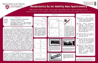 Metabolomics By Ion Mobility Mass Spectrometry