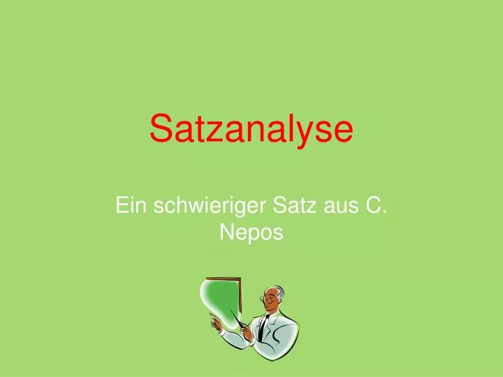 satzanalyse