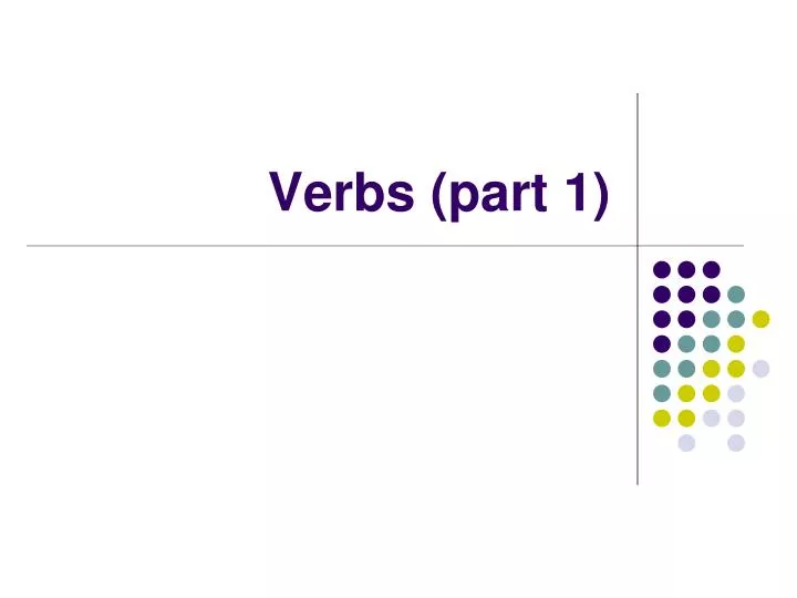 verbs part 1