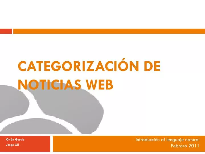 categorizaci n de noticias web