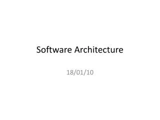 software architecture