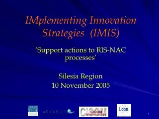IMplementing Innovation Strategies (IMIS)