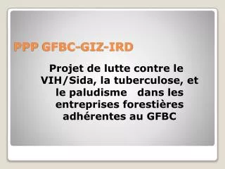 ppp gfbc giz ird