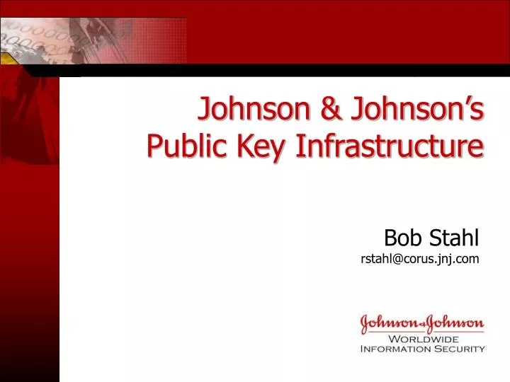 johnson johnson s public key infrastructure