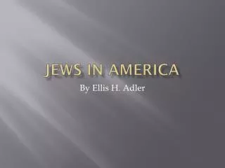 Jews in America