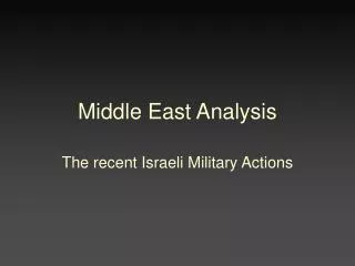 middle east analysis
