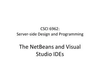 CSCI 6962: Server-side Design and Programming