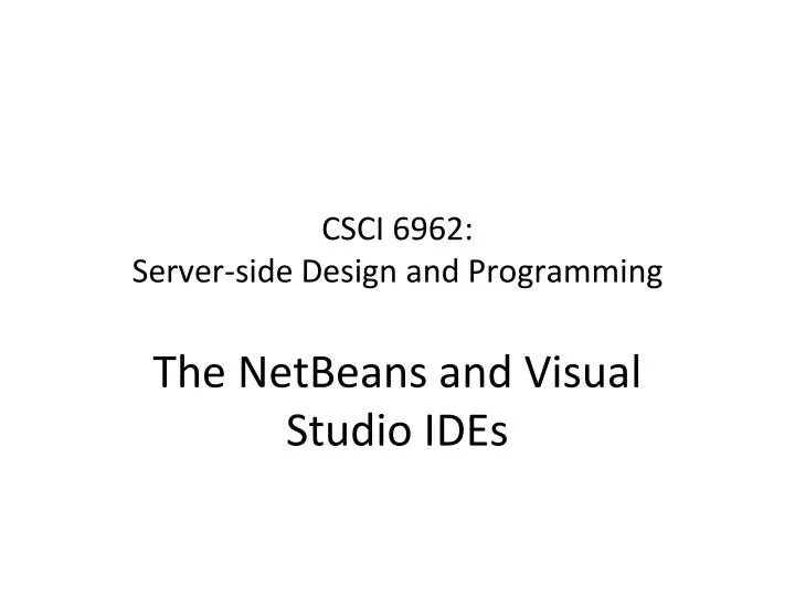 csci 6962 server side design and programming