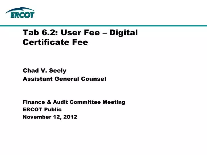 tab 6 2 user fee digital certificate fee