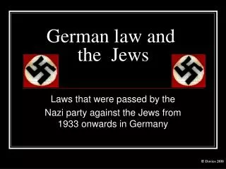 German law and the Jews