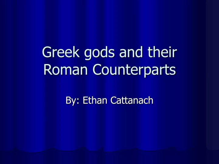 greek gods and their roman counterparts