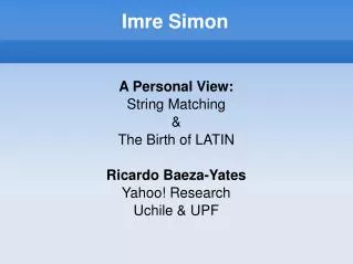 Imre Simon