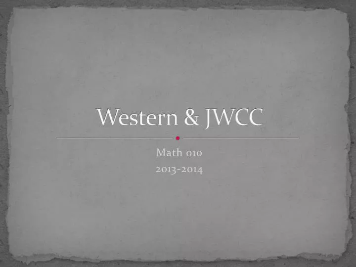 western jwcc