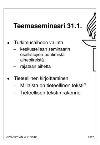 teemaseminaari 31 1