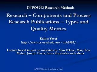 INFO5993 Research Methods