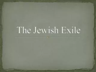 The Jewish Exile