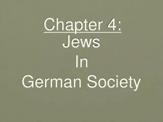 Jews In German Society
