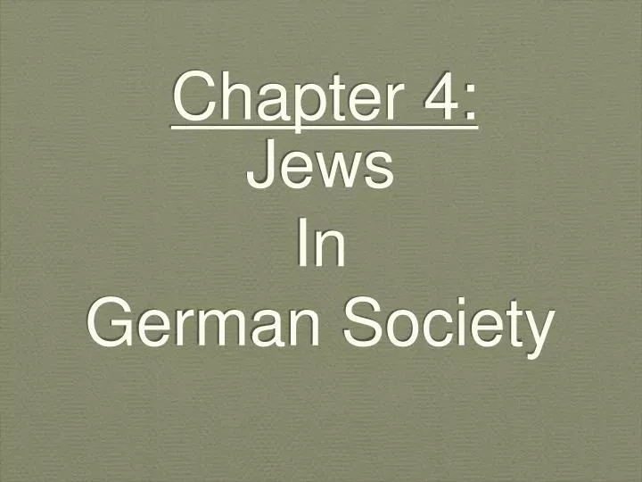 jews in german society