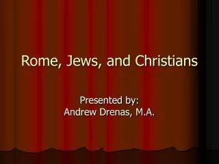 Rome, Jews, and Christians